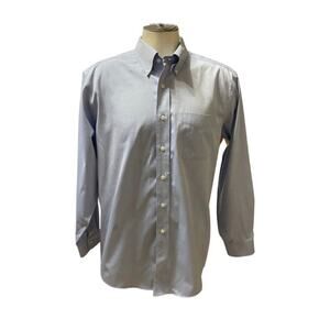 L.L. Bean Light Blue Traditional Fit Button-Down Men's Dress Shirt Size 16